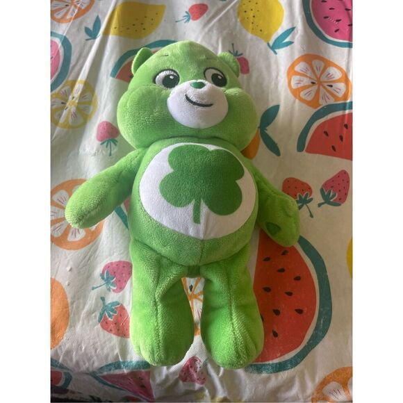 Care Bears Green Lucky Good Luck Clover Bear Plushie Stuffed Toy - Picture 7 of 8